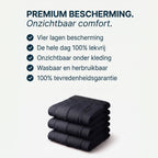 Voordelen Proud lekvrije boxershort heren: 4-laags absorptie, wasbaar, onzichtbaar onder kleding