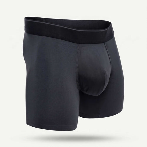 Wasbare lekvrije boxershort voor heren in donkergrijs, zijaanzicht - Proud Underwear