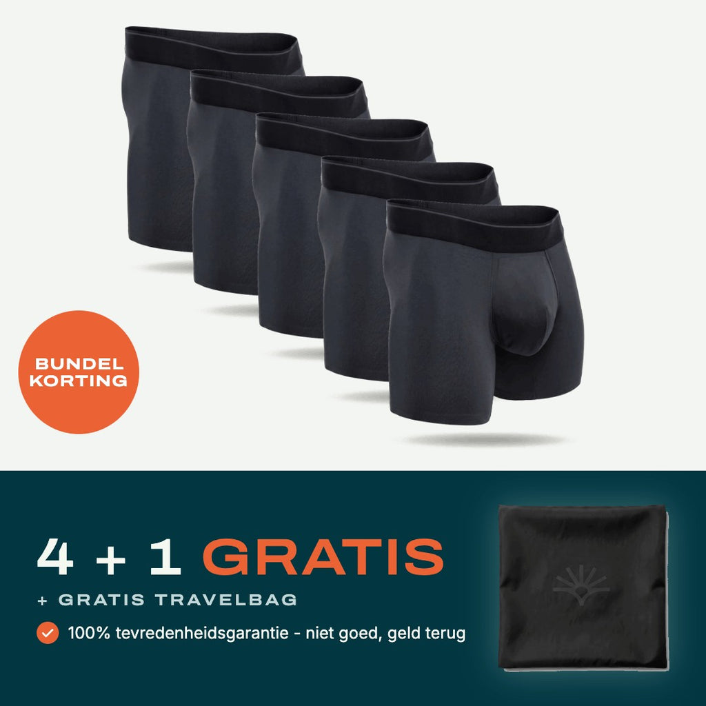 Proud lekvrije boxershort donkergrijs